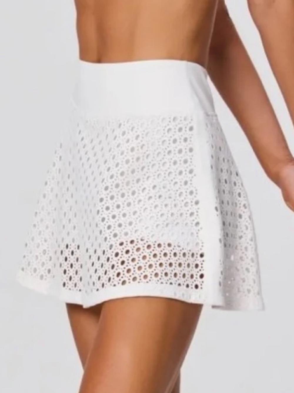 GIGI C White Eyelet Circle Skirt